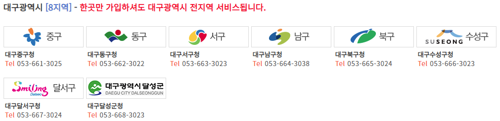 1. 주정차단속 문자알림 서비스 신청 가능 지역 참고 이미지 8